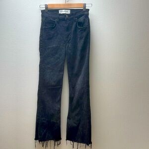 Reformation Raw Hem Flare Jeans – Washed Black